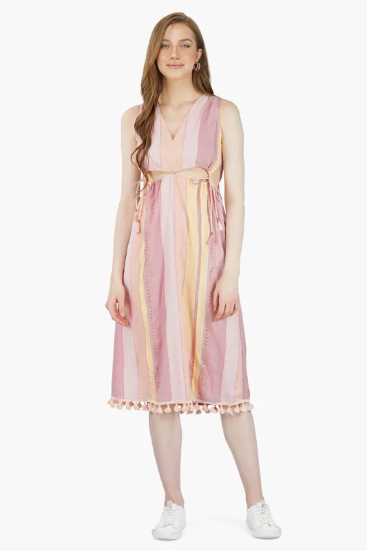 Noah Stripe Midi Dress sold by America & Beyond