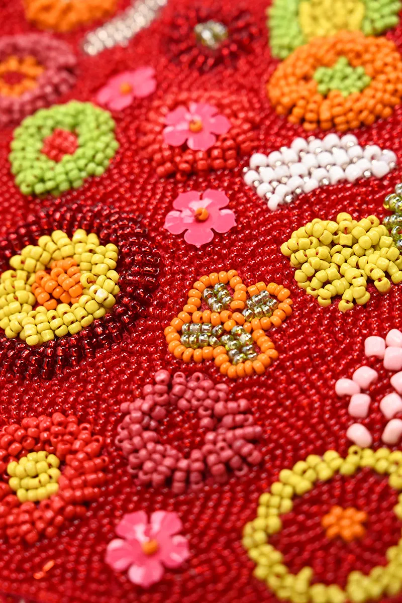 Crimson Blossom Heart shaped Clutch sold by America & Beyond product image thumbnail 2