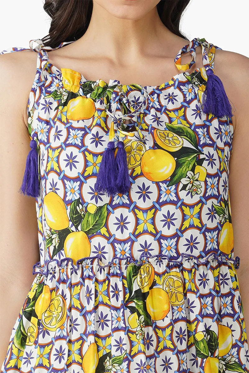Citrus Lemon Maxi Dress sold by America & Beyond product image thumbnail 5