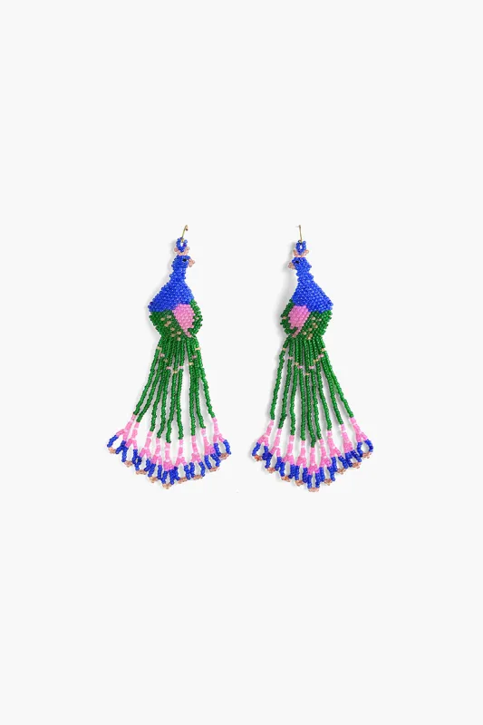Peacock Plumes Earrings sold by America & Beyond
