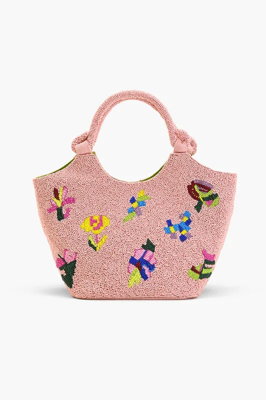 Sweet Pink Floral Handheld Bag sold by America & Beyond
