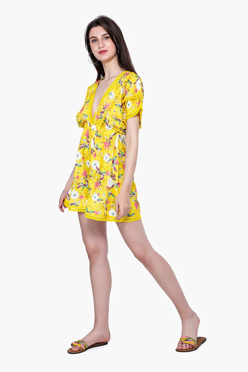 Sunshine Florals Pompom Dress sold by America & Beyond product image thumbnail 3