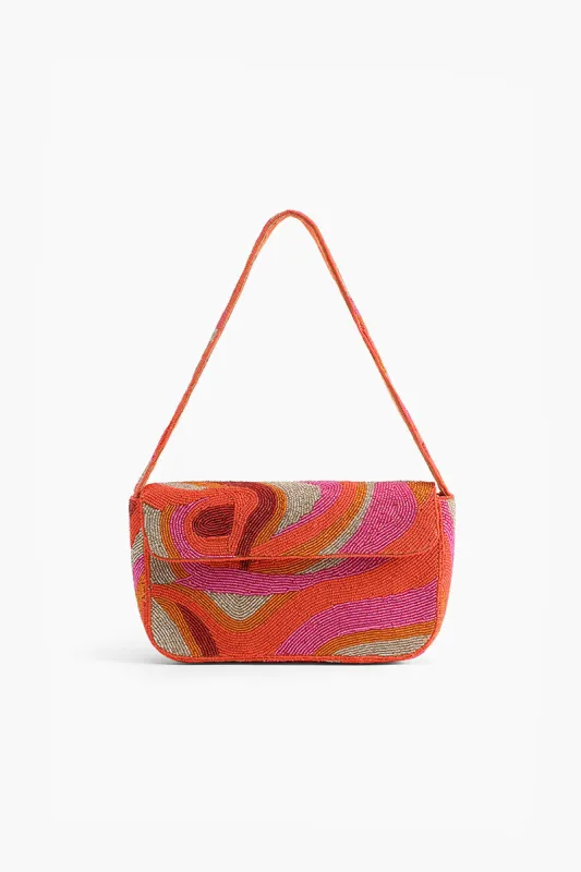 Golden Poppy Embellished Shoulder Bag sold by America & Beyond