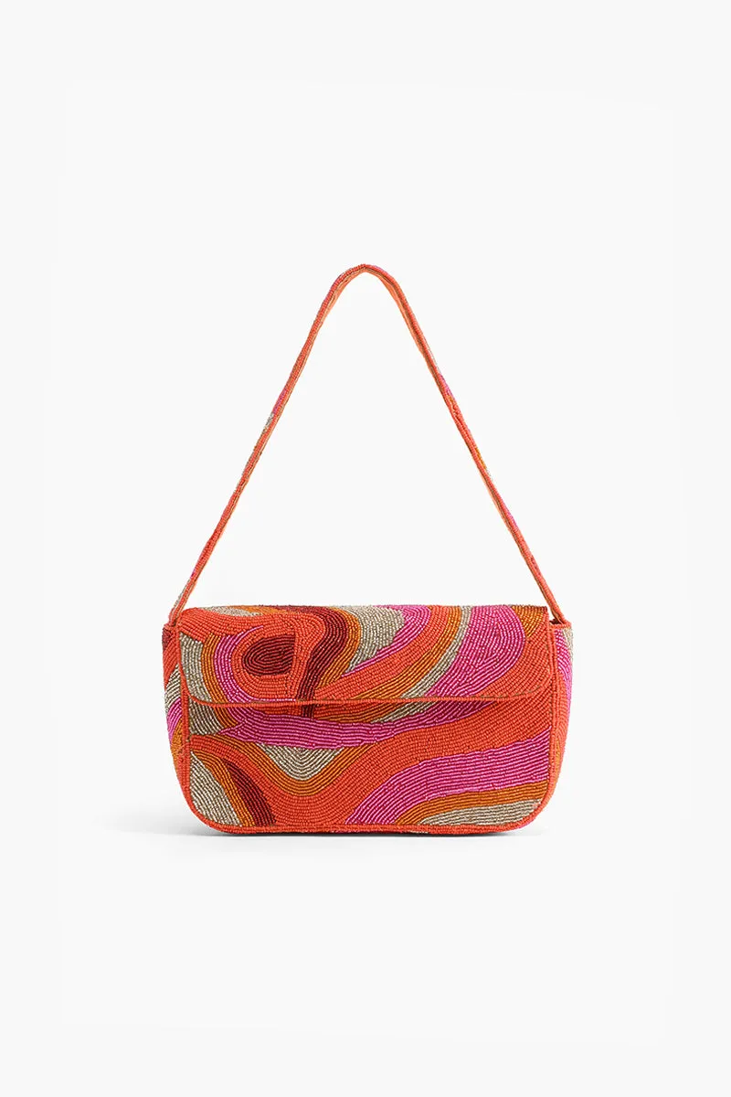 Golden Poppy Embellished Shoulder Bag sold by America & Beyond