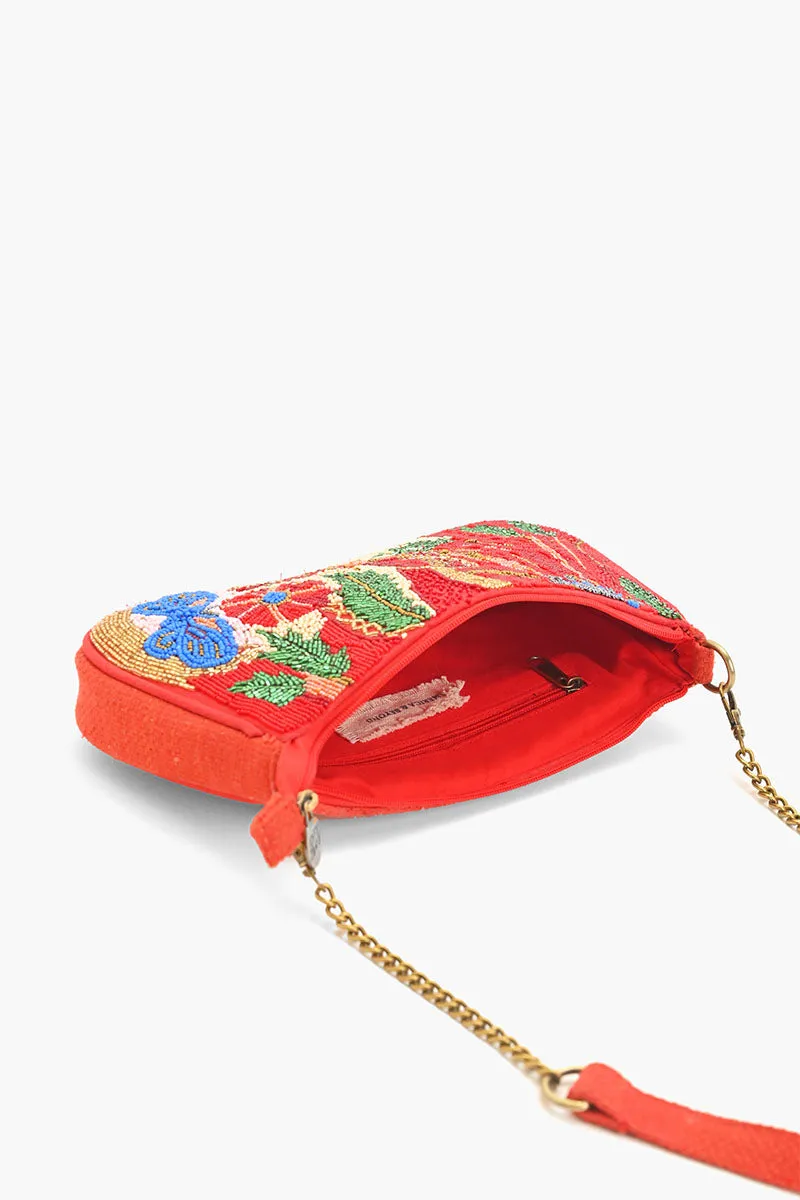 Vermilion Butterfly Bloom Shoulder Bag sold by America & Beyond product image thumbnail 5