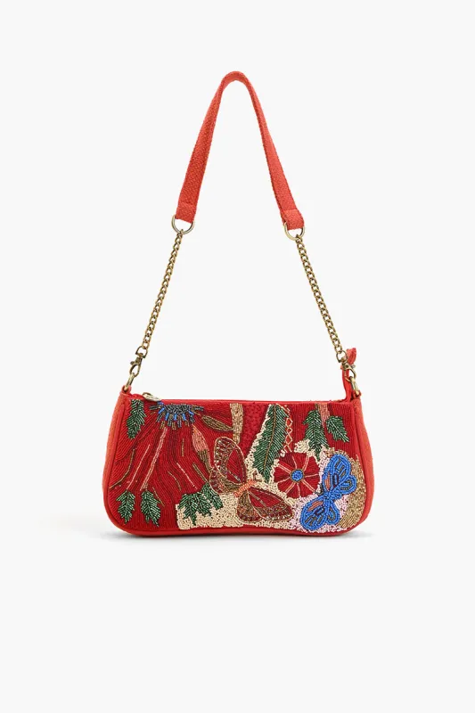 Vermilion Butterfly Bloom Shoulder Bag sold by America & Beyond