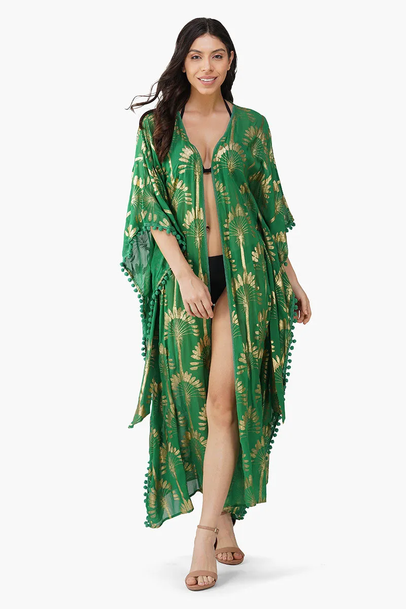 Golden Palm Maxi Cover Up sold by America & Beyond product image thumbnail 4