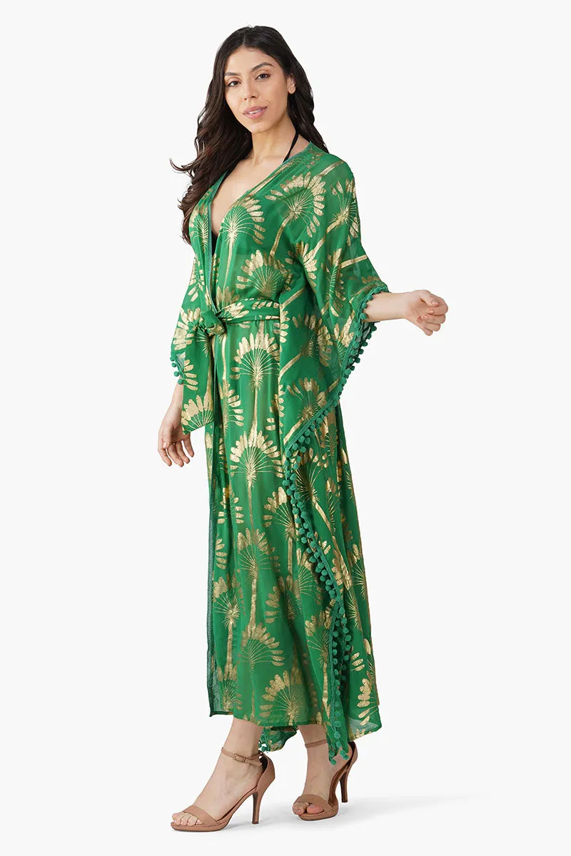 Golden Palm Maxi Cover Up sold by America & Beyond product image thumbnail 3