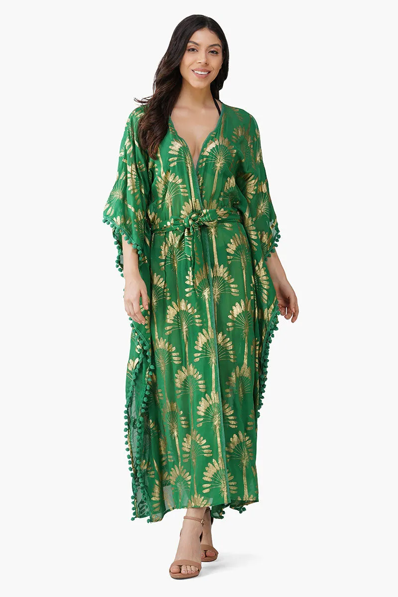 Golden Palm Maxi Cover Up sold by America & Beyond
