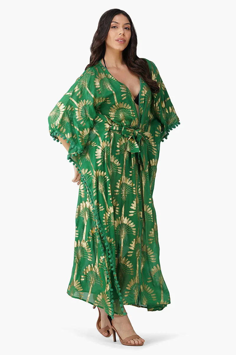 Golden Palm Maxi Cover Up sold by America & Beyond product image thumbnail 2
