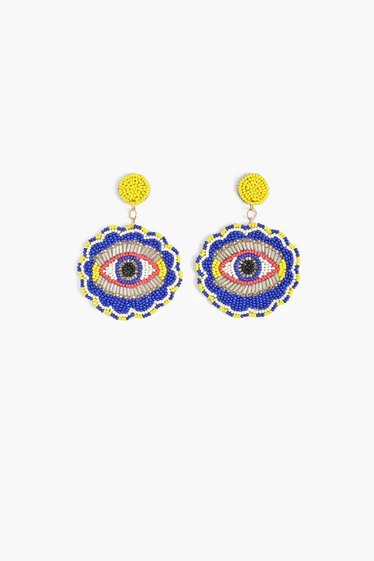 Eye see you Evil Eye Earrings sold by America & Beyond