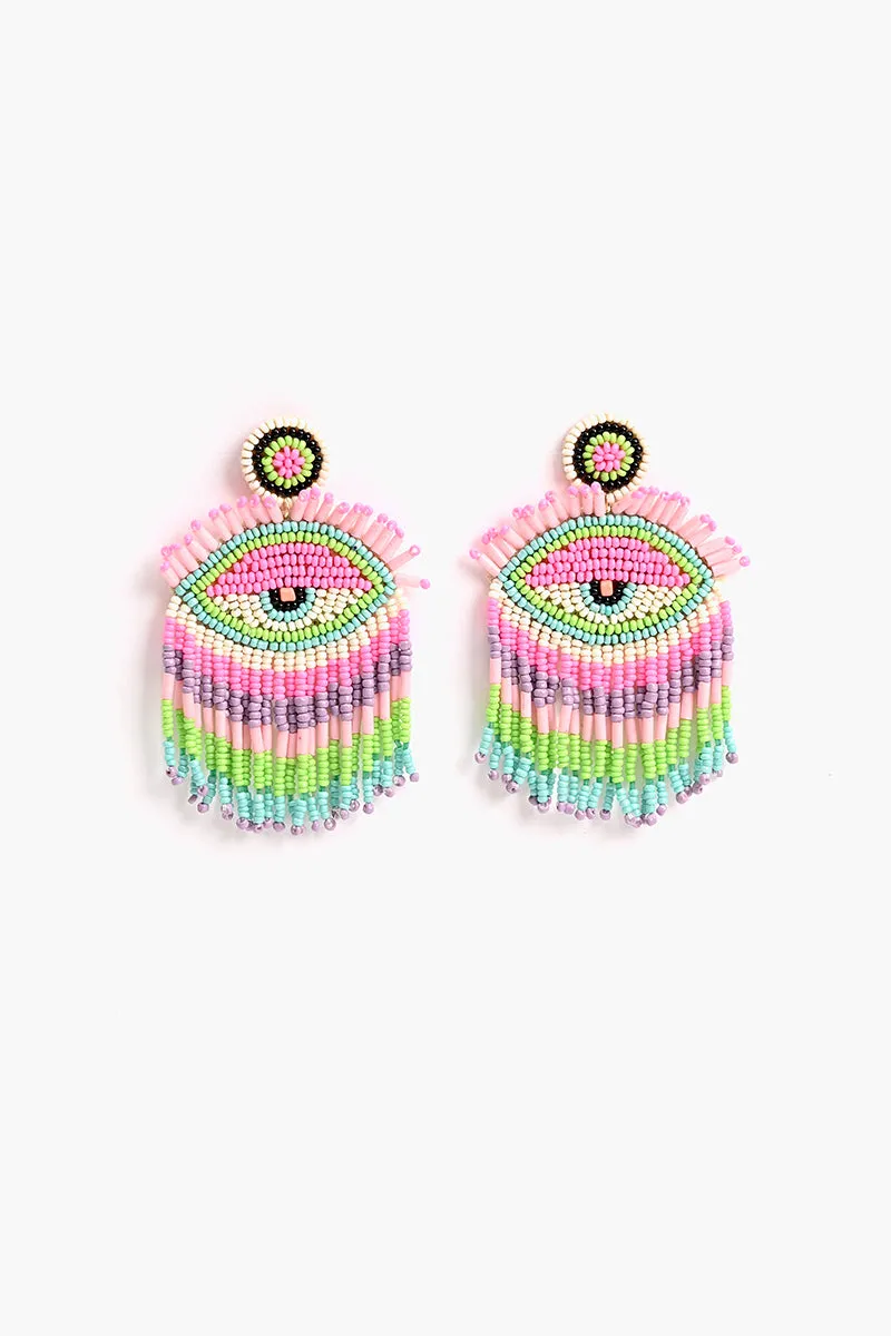 Pink Lazy Eye Earrings sold by America & Beyond