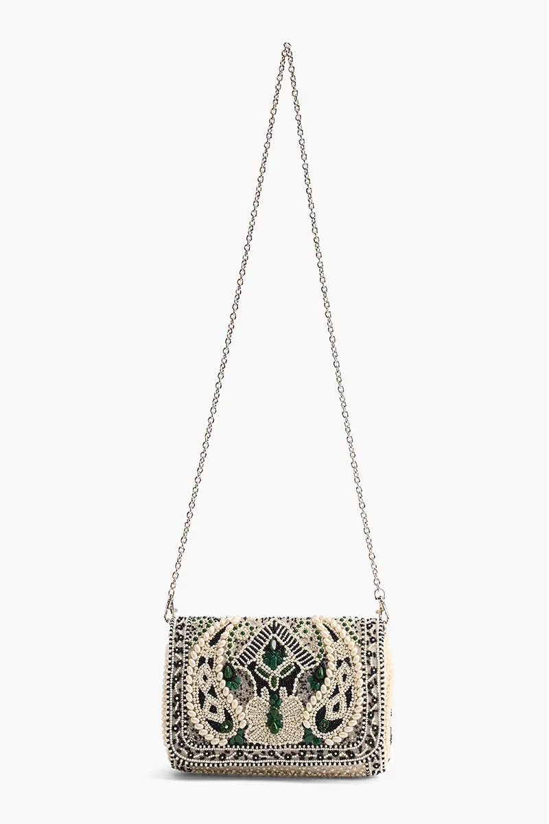 Emerald Stone Embellished Shoulder Bag sold by America & Beyond product image thumbnail 2