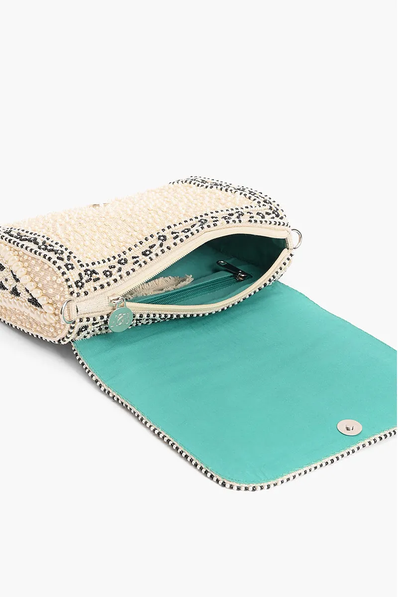 Emerald Stone Embellished Shoulder Bag sold by America & Beyond product image thumbnail 5