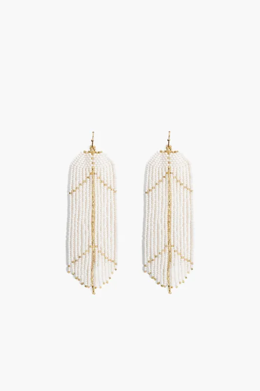 Feather White Light Earrings sold by America & Beyond