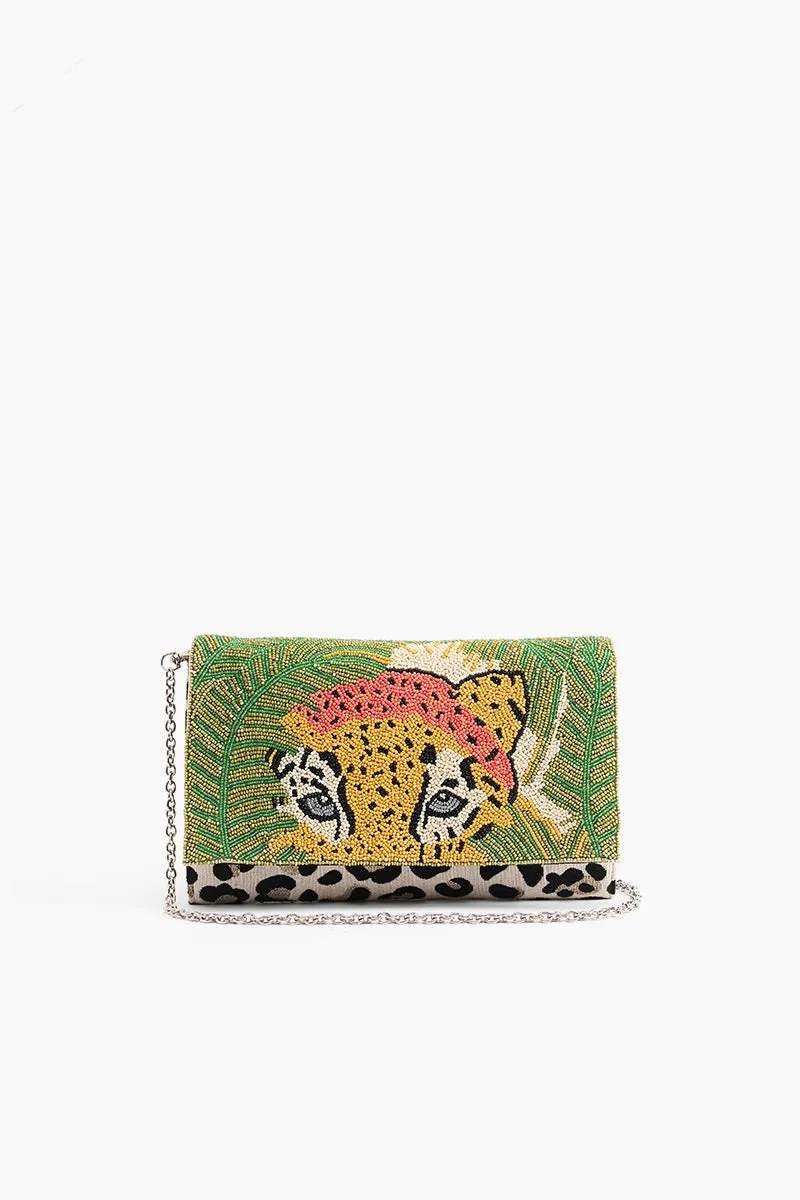 Forestry Leopard Embellished Clutch sold by America & Beyond product image thumbnail 4