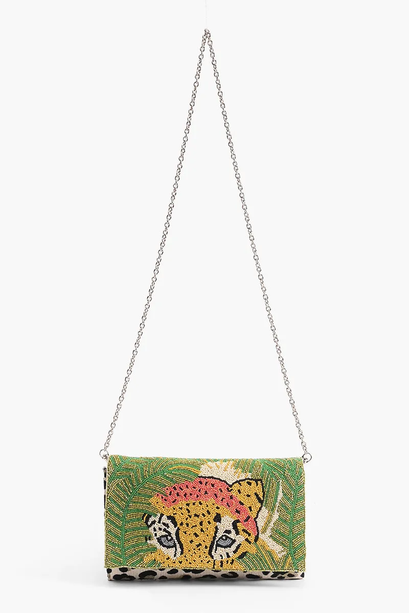 Forestry Leopard Embellished Clutch sold by America & Beyond product image thumbnail 3