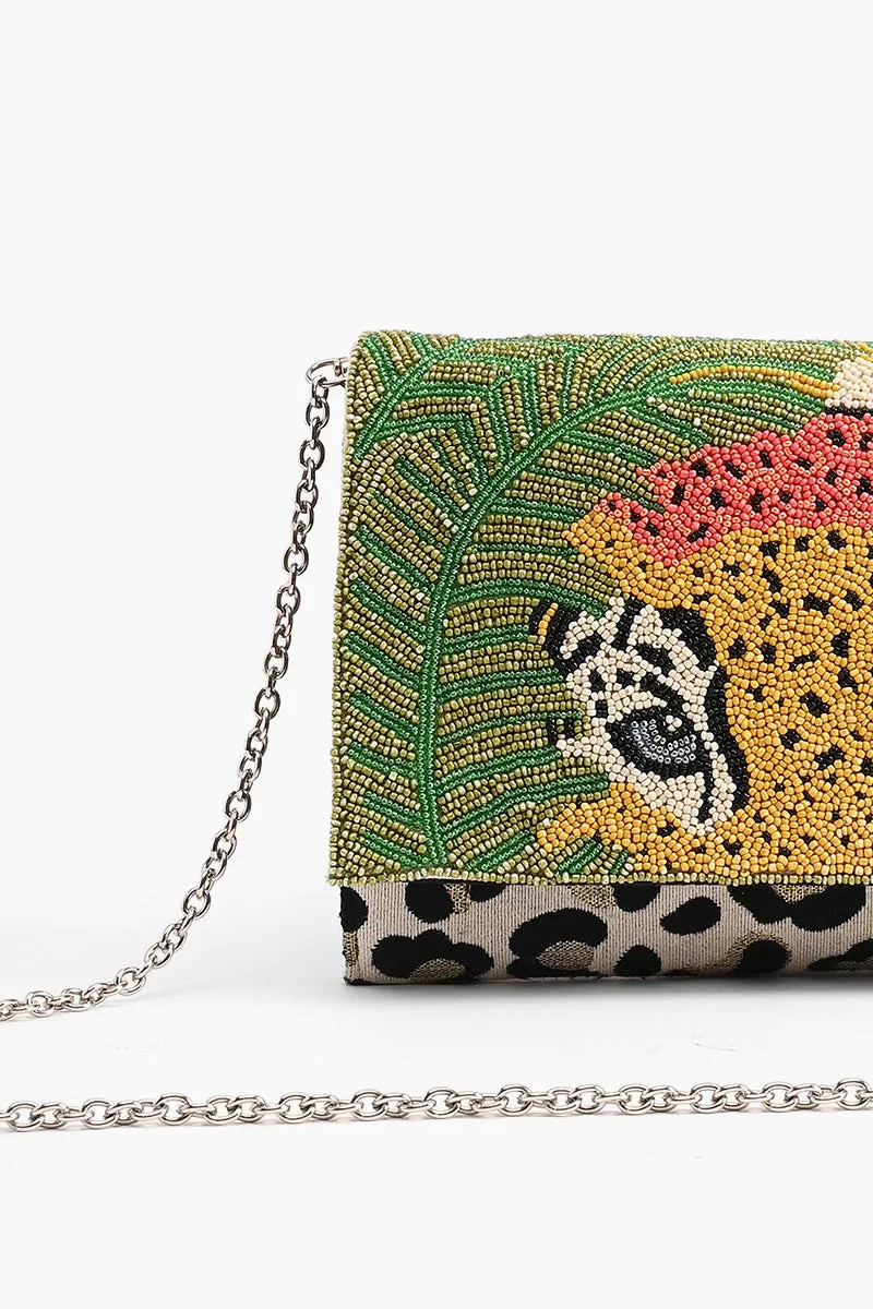 Forestry Leopard Embellished Clutch sold by America & Beyond product image thumbnail 2