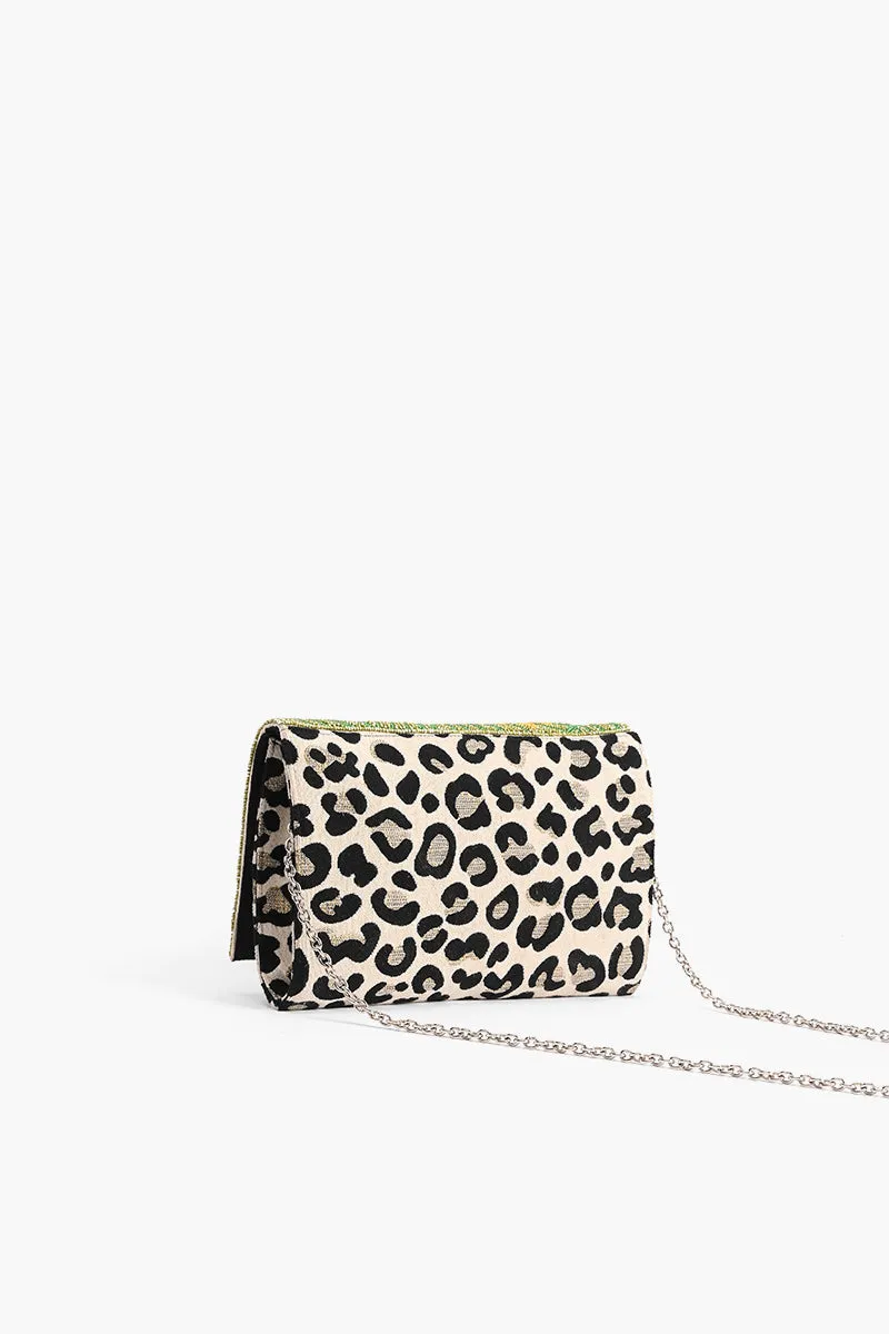 Forestry Leopard Embellished Clutch sold by America & Beyond product image thumbnail 5