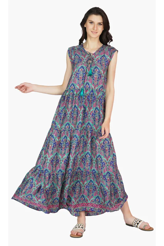 Valentina Tiered Maxi Dress sold by America & Beyond