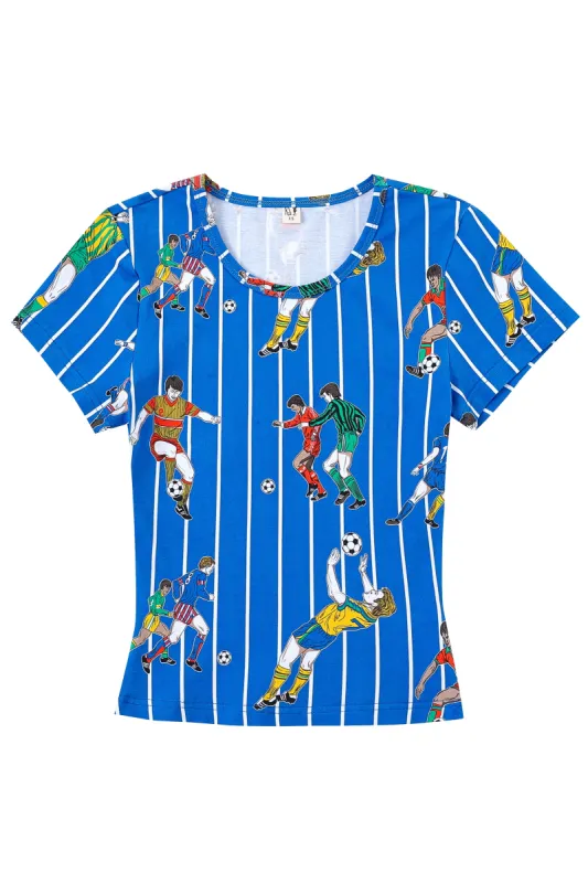 Soccer Stripe Stretchy T-Shirt made by Fashion Brand Company