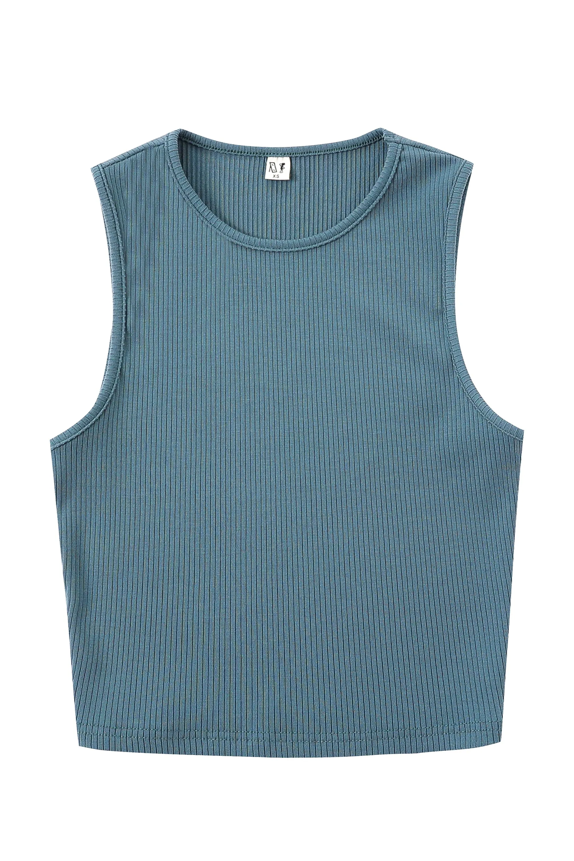 Tencel Rib Tank Dusty Dolphin sold by Fashion Brand Company product image thumbnail 2