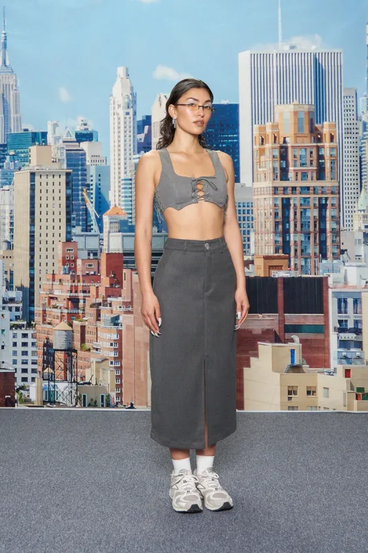 Business Pencil Skirt Dark Gray sold by Fashion Brand Company