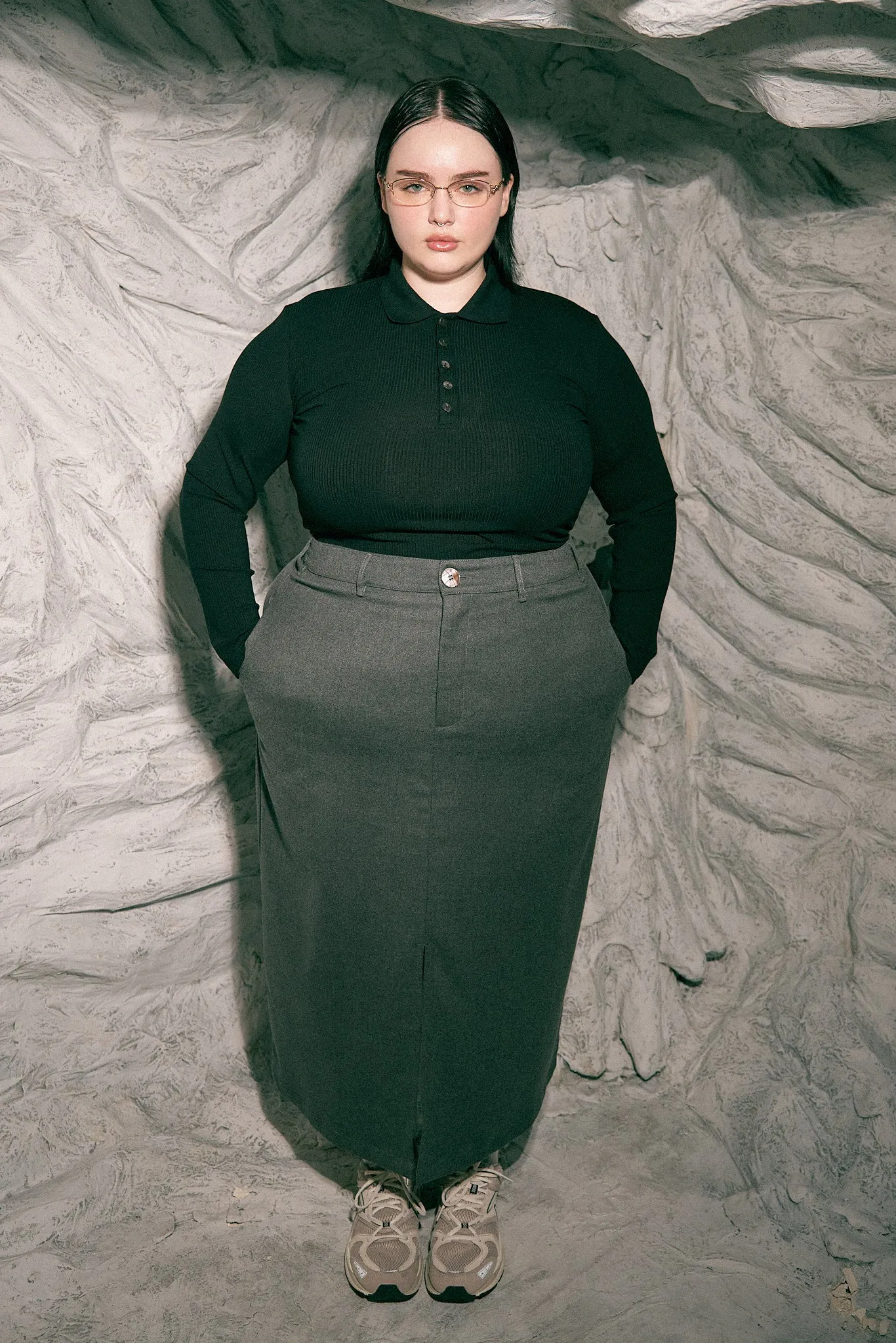 Business Pencil Skirt Dark Gray sold by Fashion Brand Company product image thumbnail 2