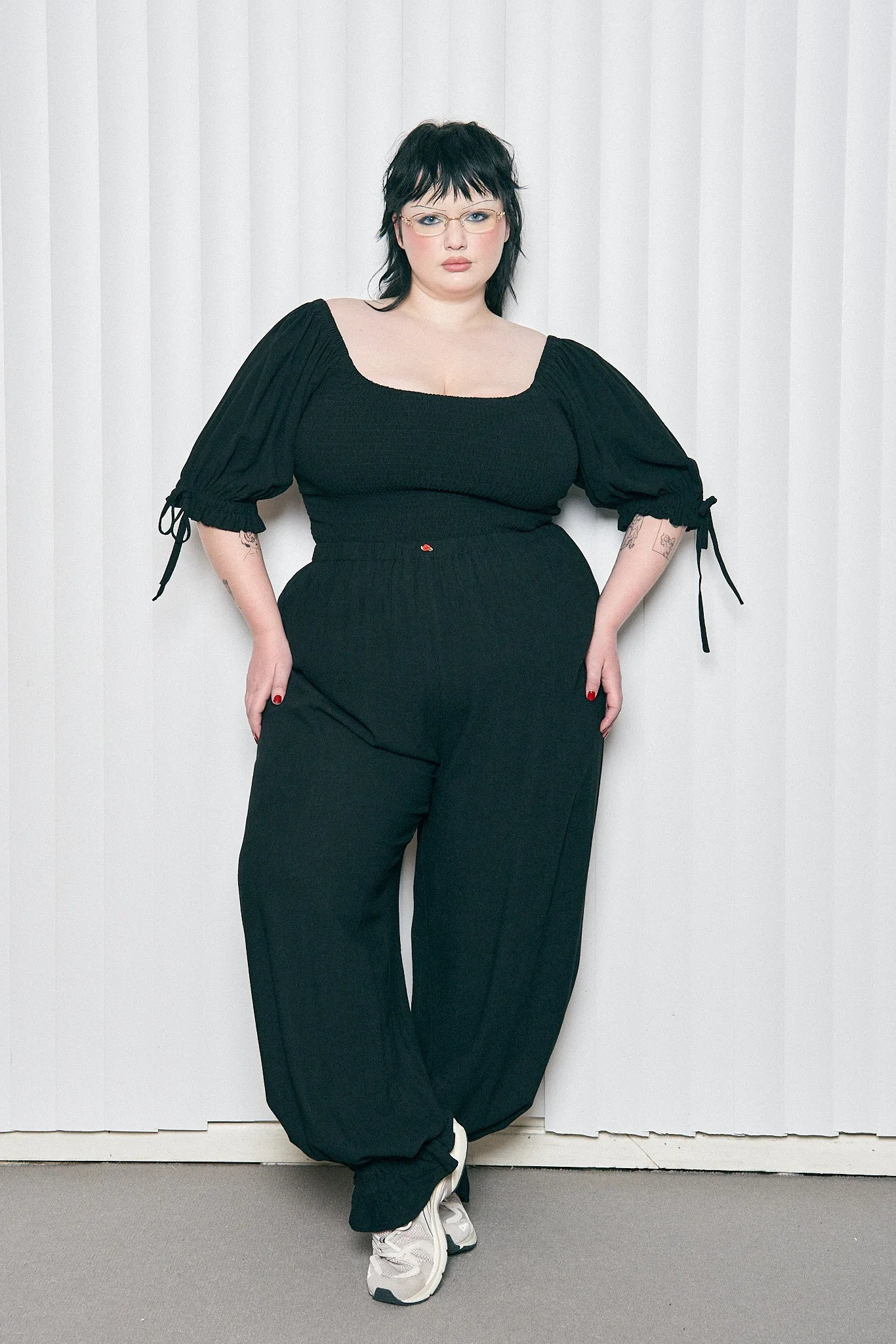 Long Bloomers Soft Linen Black sold by Fashion Brand Company product image thumbnail 2