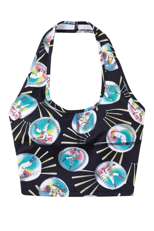 Baseballs Bra Yoga Halter Top sold by Fashion Brand Company