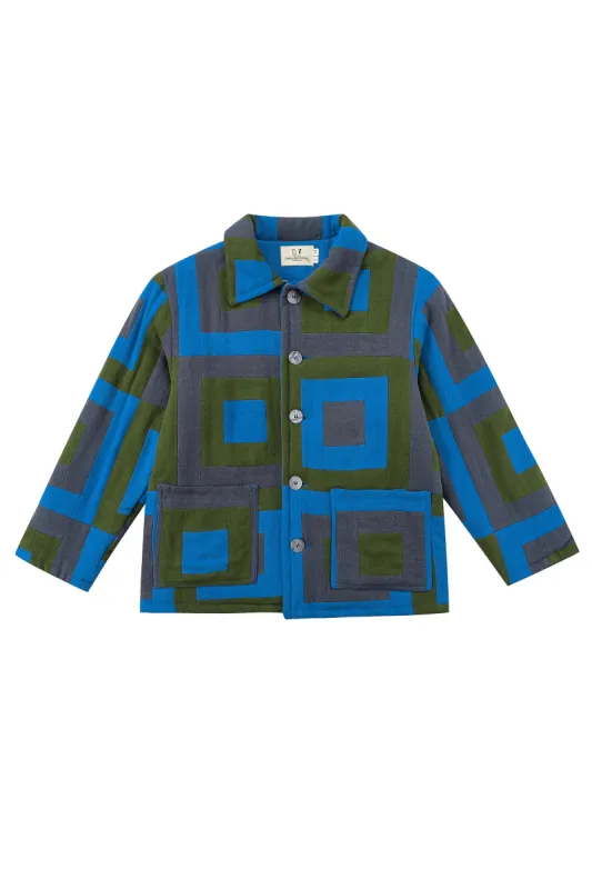 Unisex Illusions Linen Quilted Patch Jacket sold by Fashion Brand Company