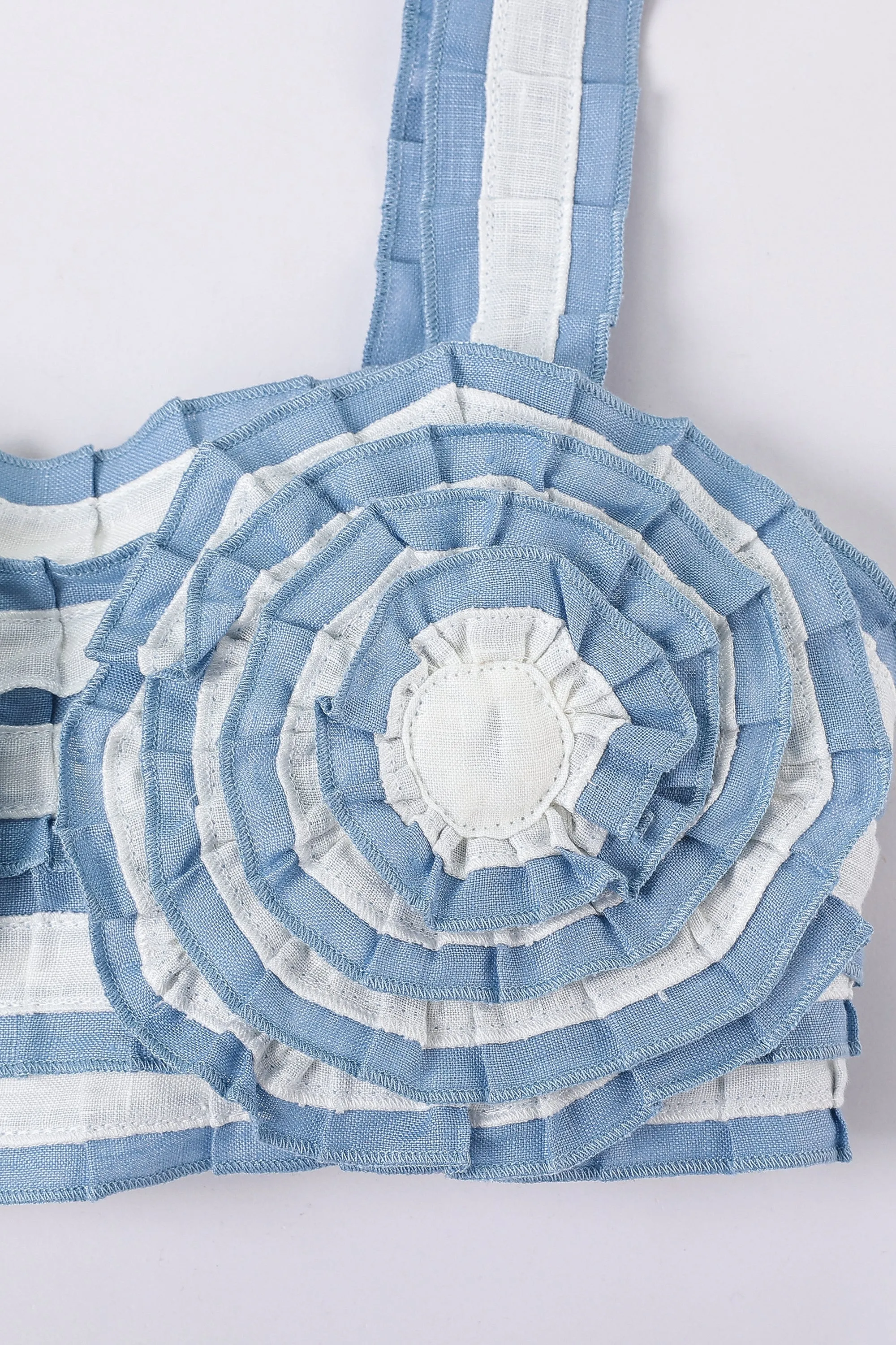 Linen Stripe Swirl Boobs Bra Top sold by Fashion Brand Company product image thumbnail 5