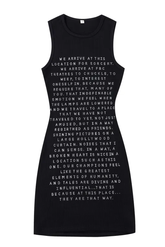 FBC Theatres Bedazzled Quote Dress sold by Fashion Brand Company