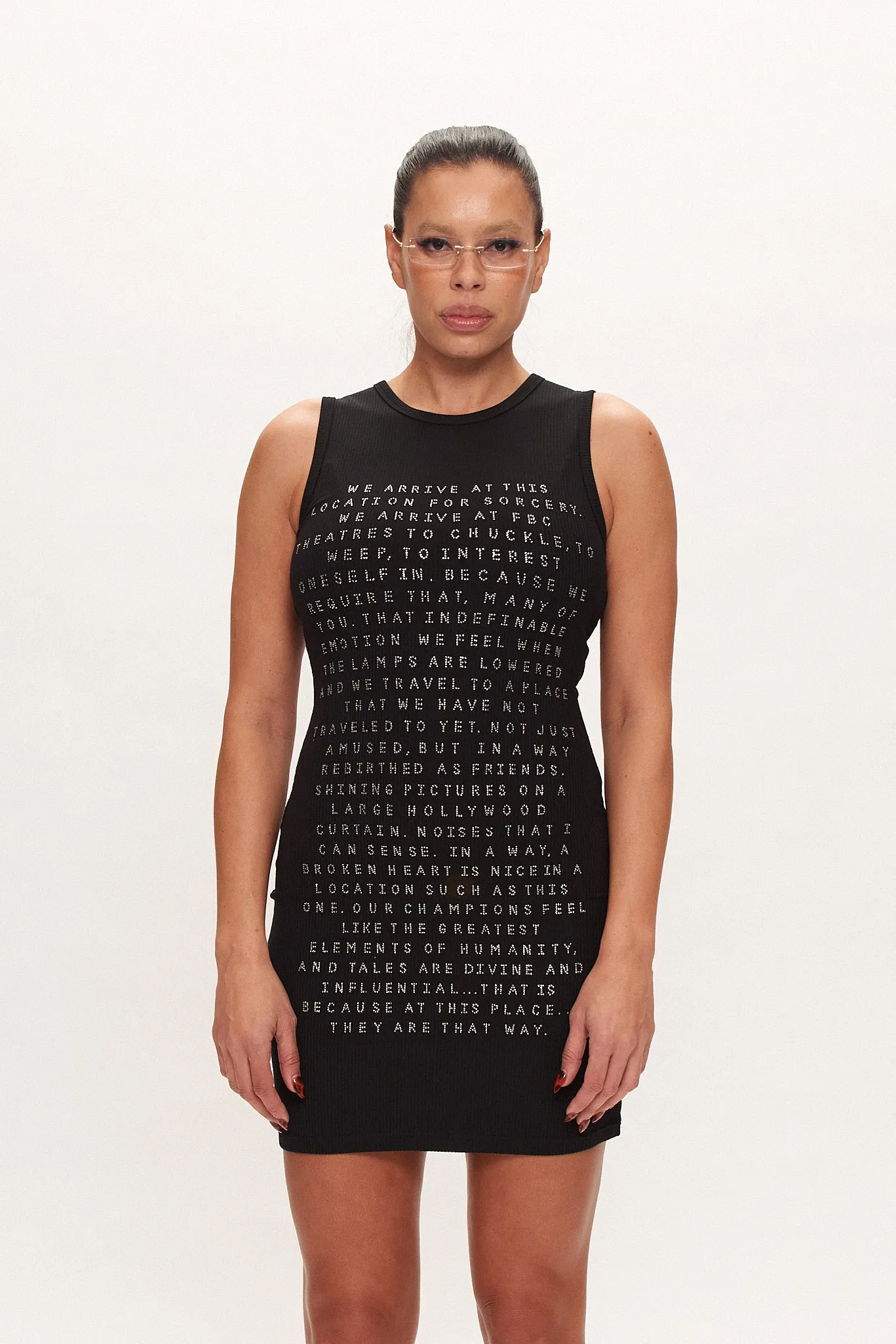 FBC Theatres Bedazzled Quote Dress sold by Fashion Brand Company product image thumbnail 2