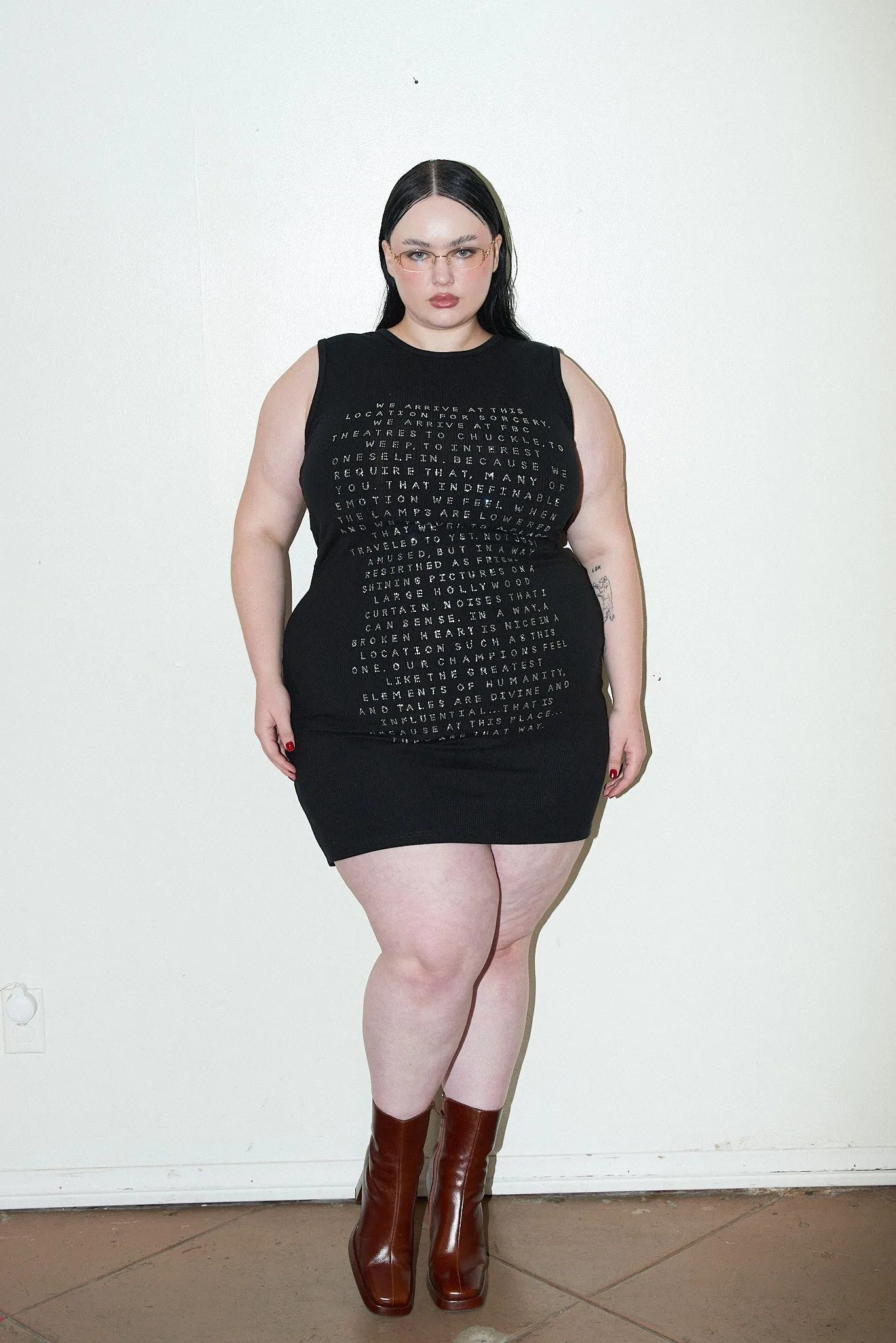 FBC Theatres Bedazzled Quote Dress sold by Fashion Brand Company product image thumbnail 3