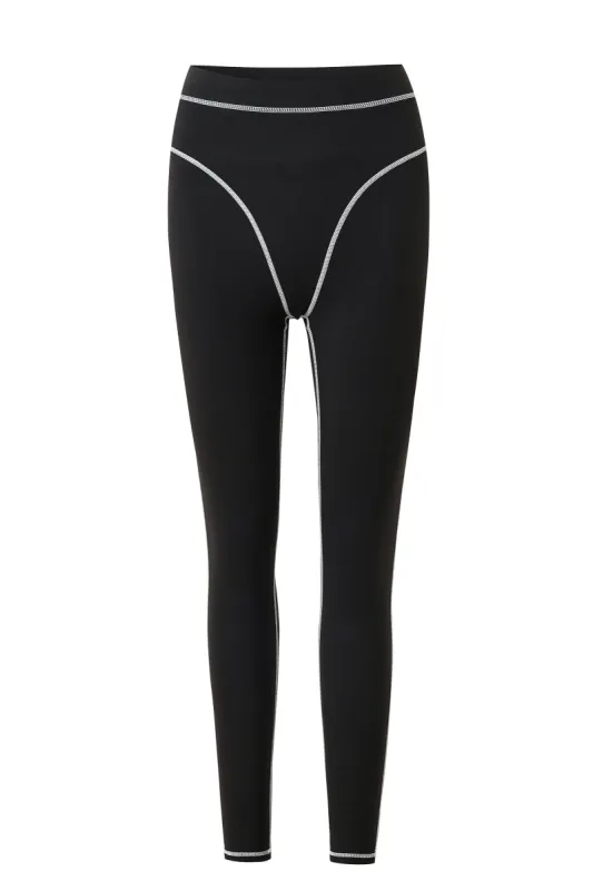 Black Thong Yoga Leggings sold by Fashion Brand Company