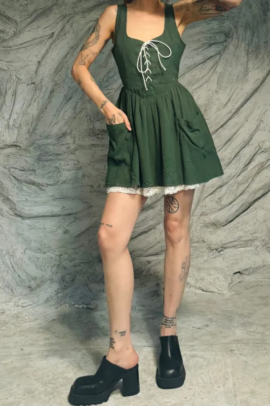 SAMPLE #89 - S Green Mini Dress sold by Fashion Brand Company