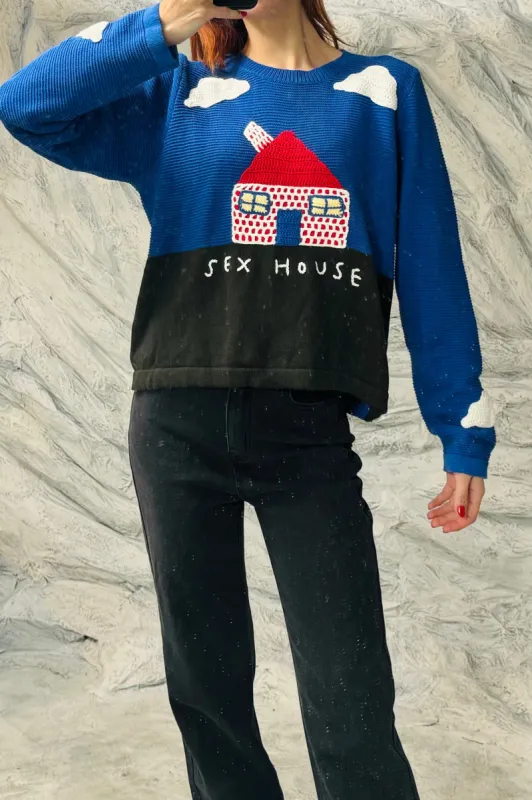 SAMPLE #59 - M/L Sex House Crop Sweater made by Fashion Brand Company