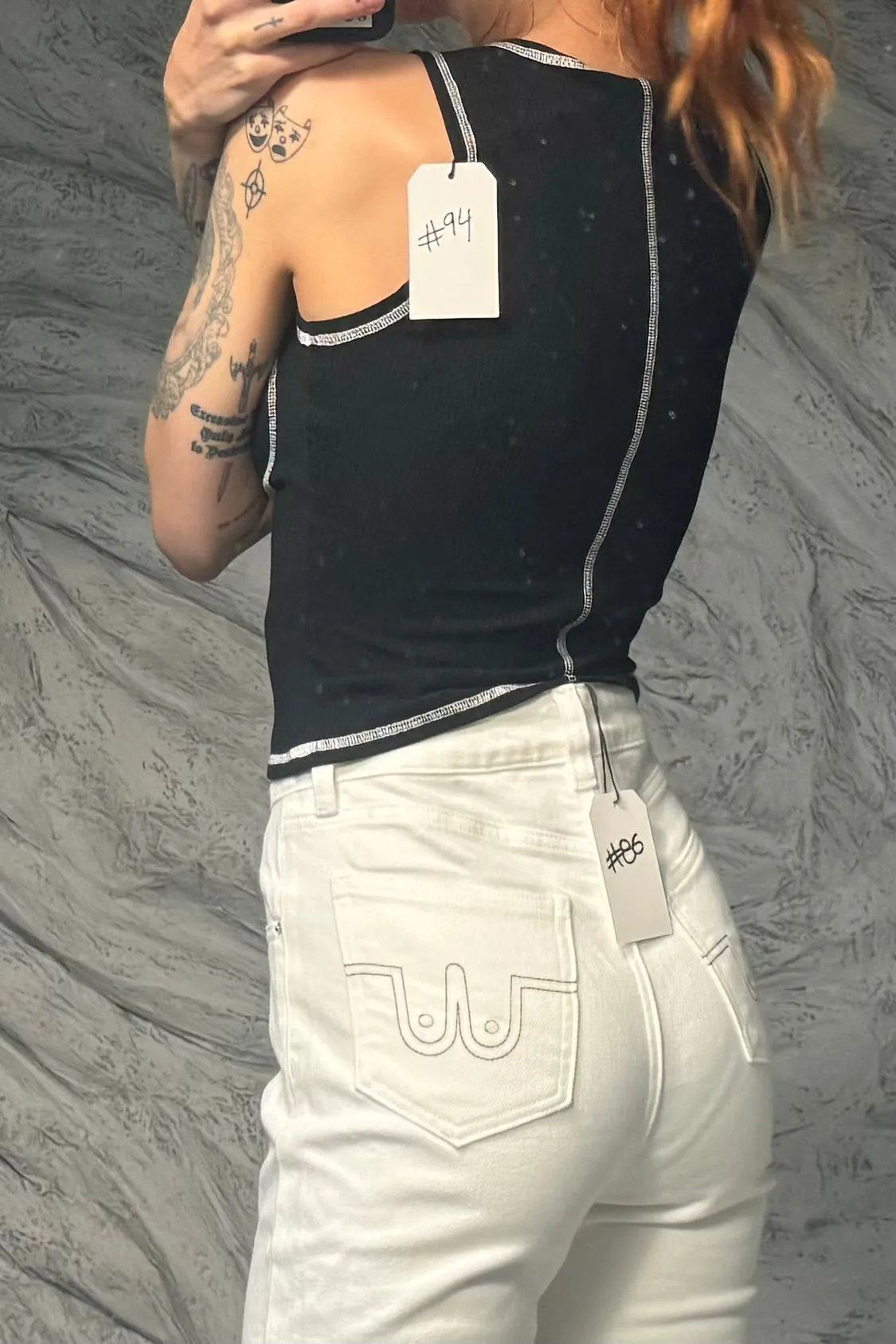 SAMPLE #94 - S Circle Boob Tencel Tank sold by Fashion Brand Company product image thumbnail 2