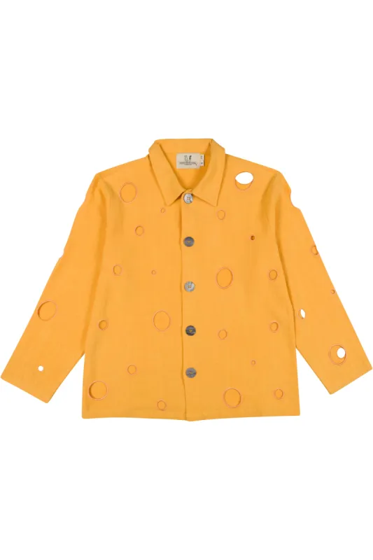 Unisex Swiss Cheese Jacket Thick Linen made by Fashion Brand Company