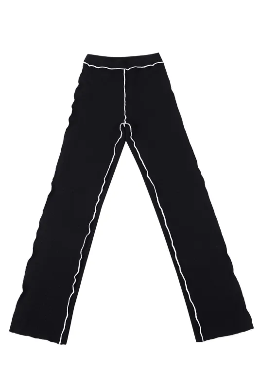 Tencel Rib Black Lounge Pants (1/2 size small) sold by Fashion Brand Company