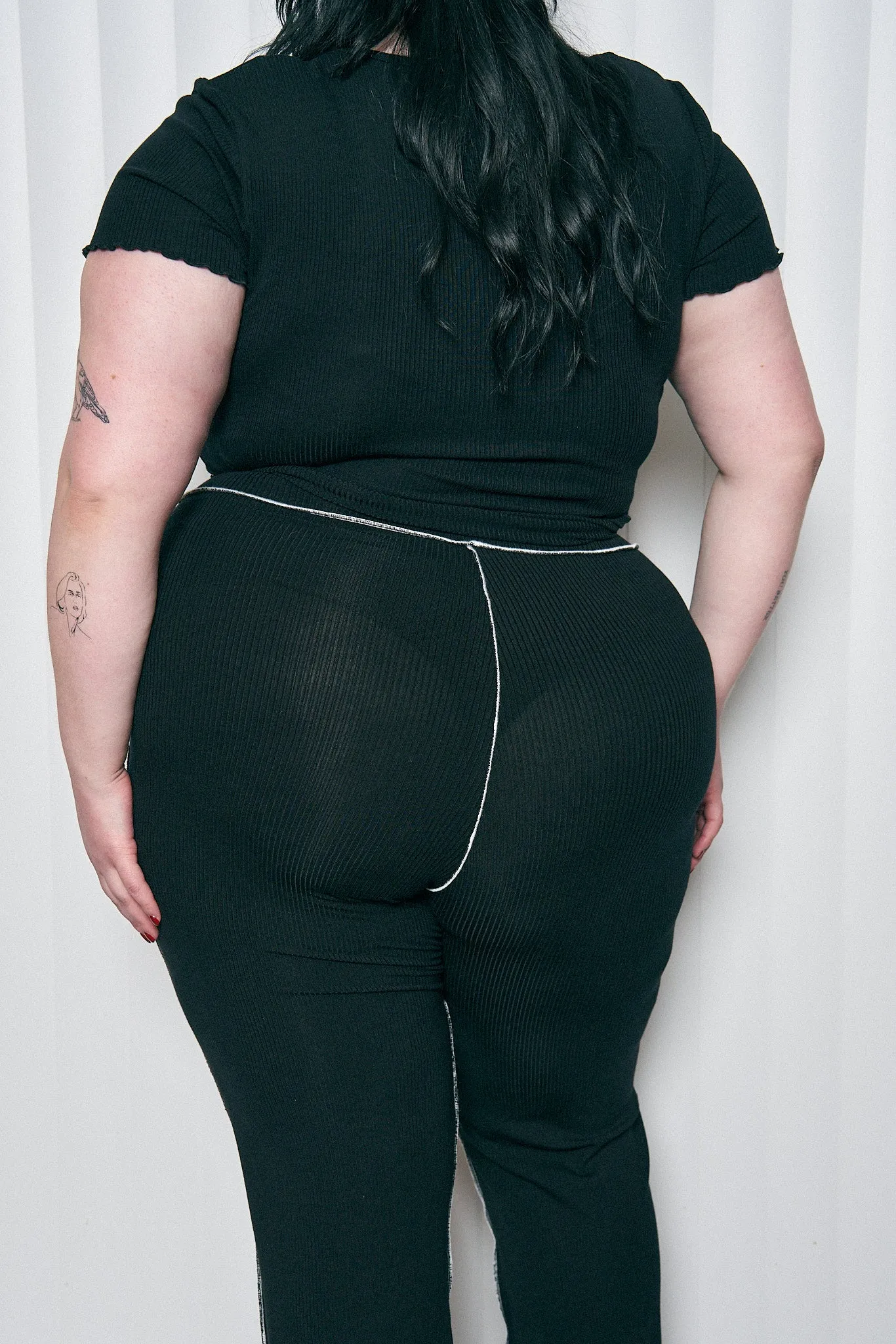 Tencel Rib Black Lounge Pants (1/2 size small) sold by Fashion Brand Company product image thumbnail 5