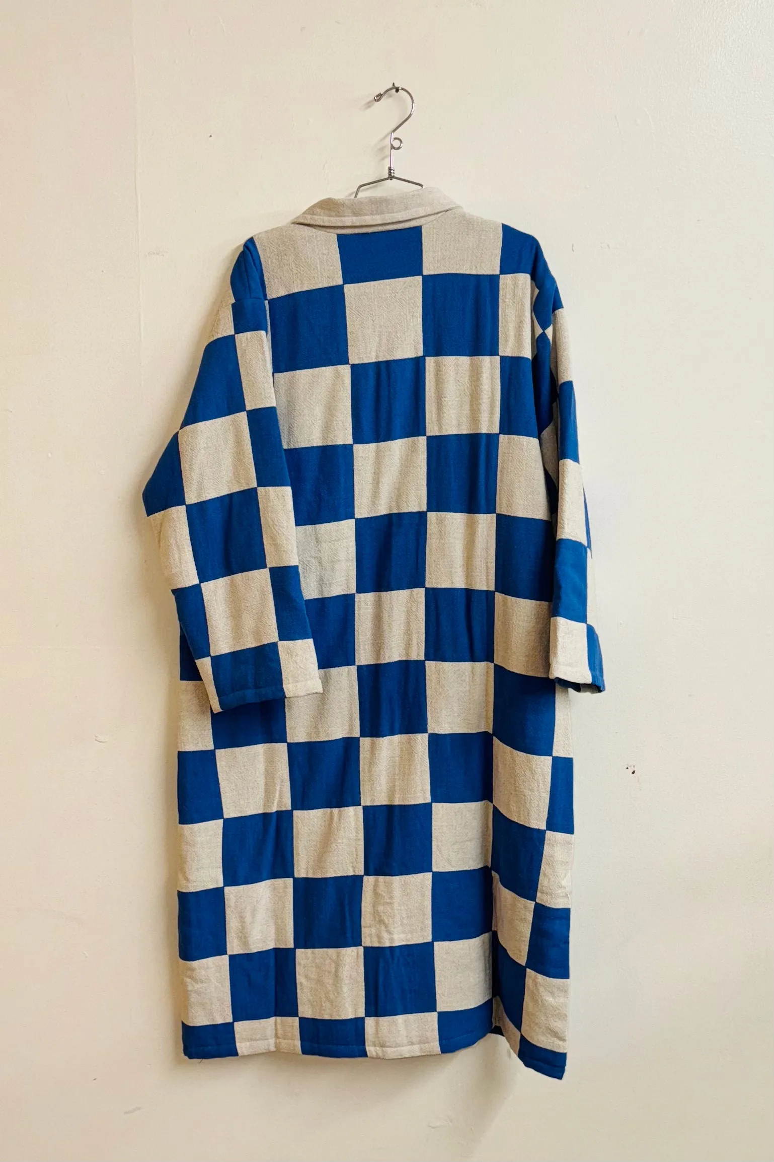 Scrap #11 Beige/Blue Chessboard Coat M/L sold by Fashion Brand Company product image thumbnail 3