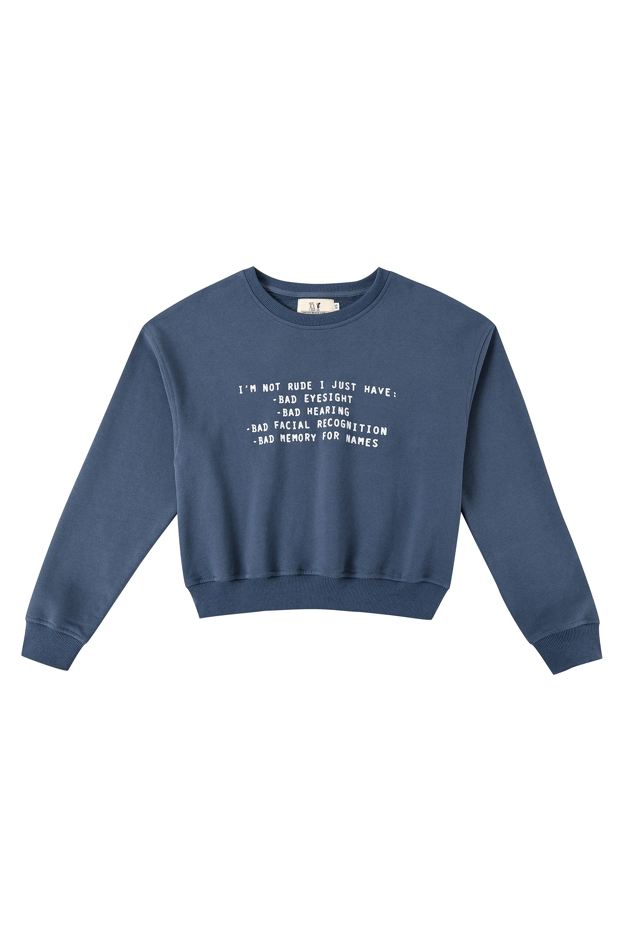 5 left - I'm Not Rude Sweatshirt Blue sold by Fashion Brand Company product image thumbnail 3