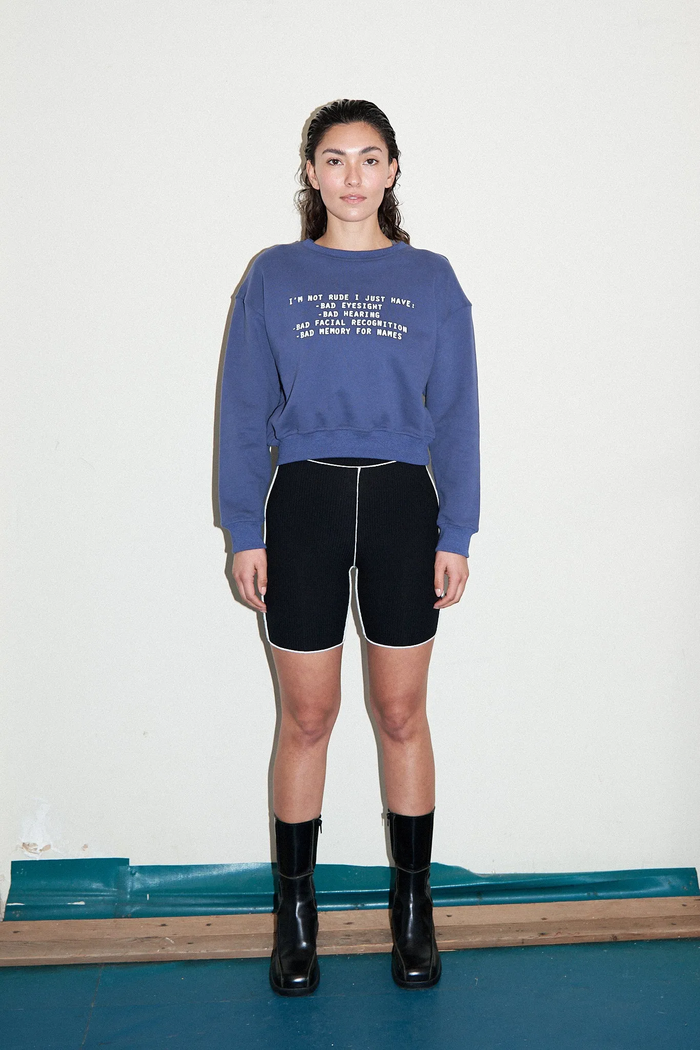 5 left - I'm Not Rude Sweatshirt Blue sold by Fashion Brand Company product image thumbnail 5