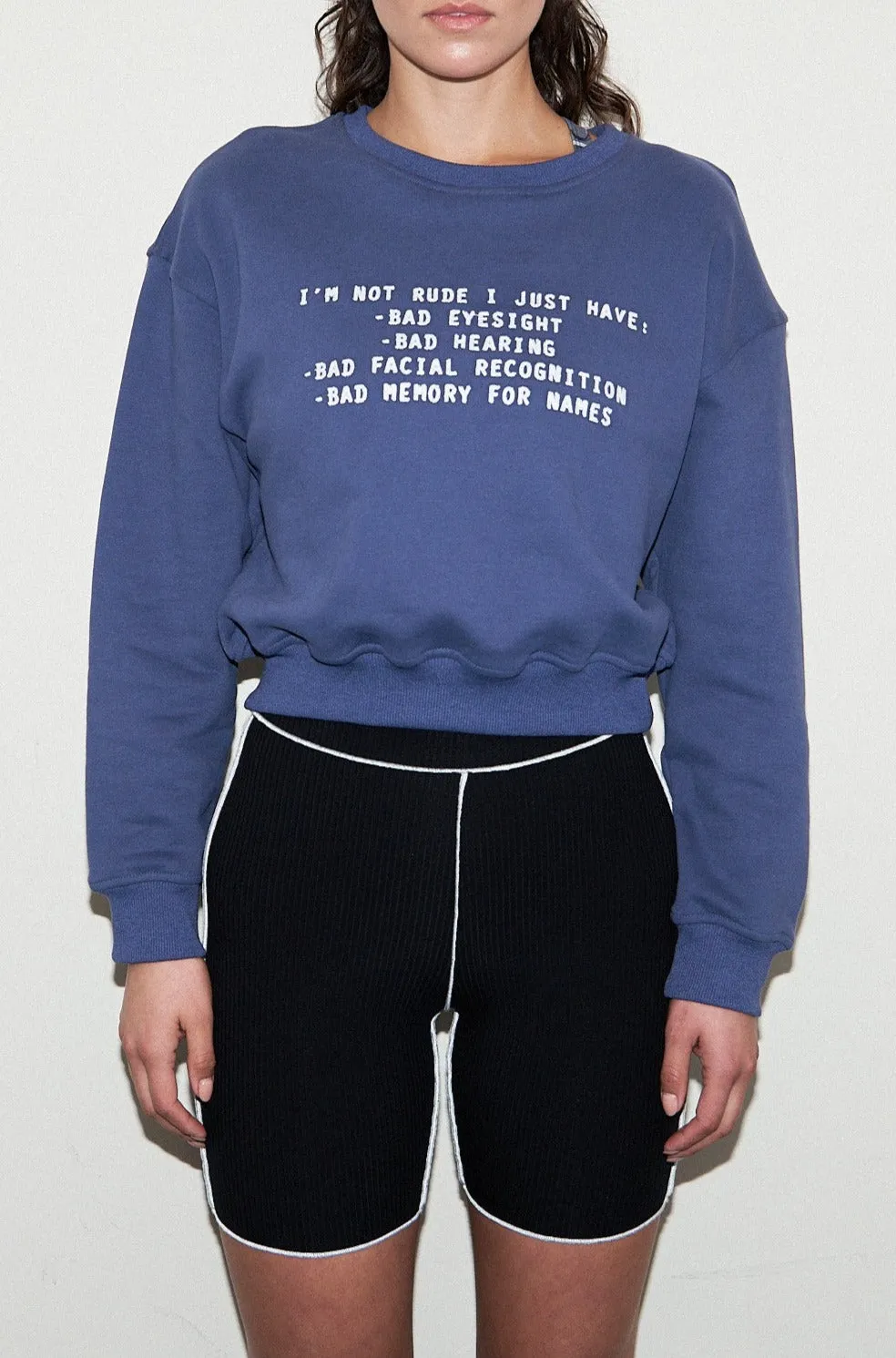 5 left - I'm Not Rude Sweatshirt Blue sold by Fashion Brand Company product image thumbnail 2