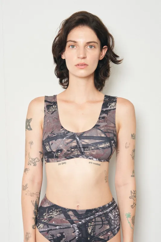 5 left - Forest Camo Yoga/Swim Scrunch Bra sold by Fashion Brand Company