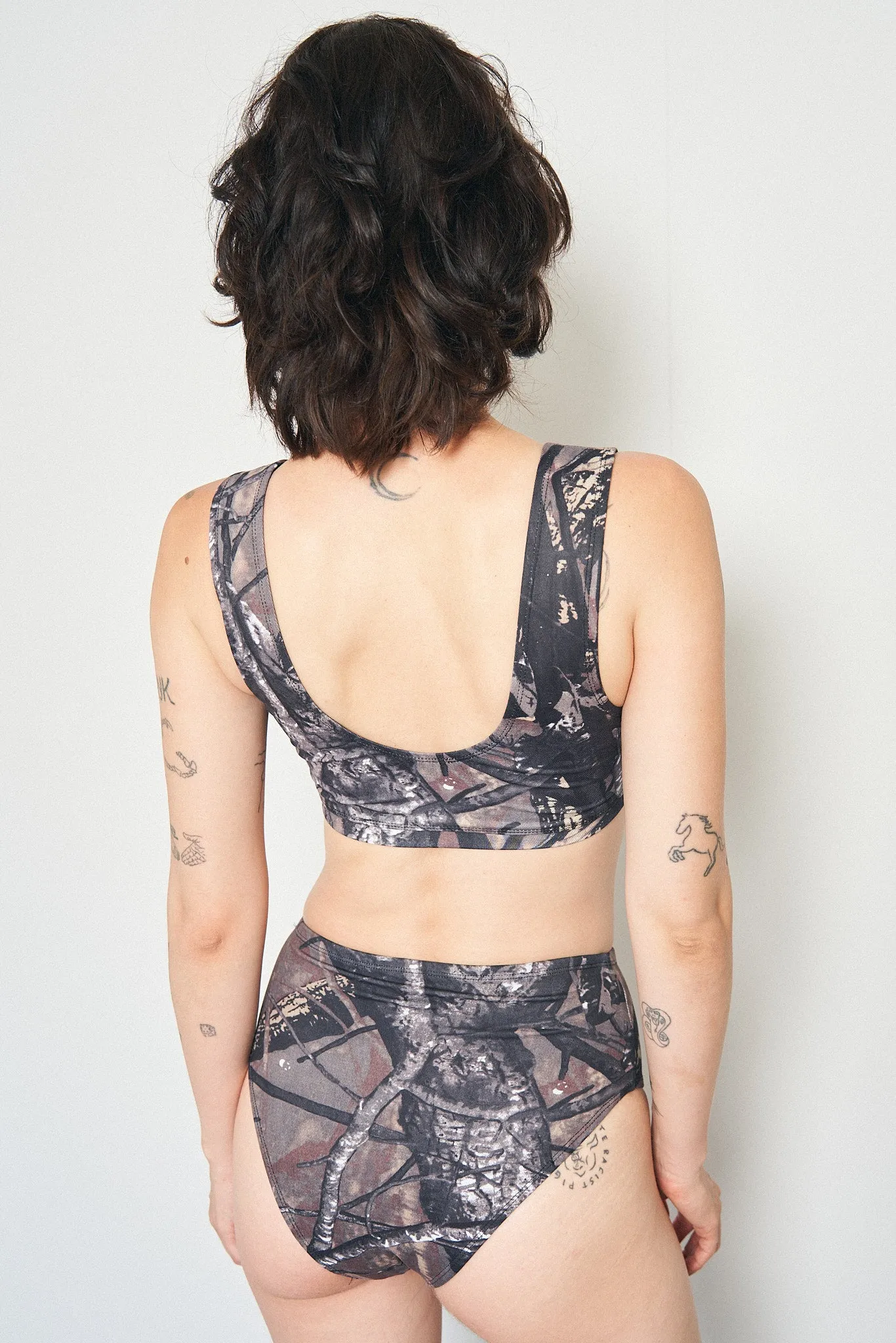 1 left - Forest Camo Yoga/Swim Scrunch Bra sold by Fashion Brand Company product image thumbnail 4