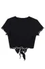 4 left - Tencel Rib Tie Front Top sold by Fashion Brand Company