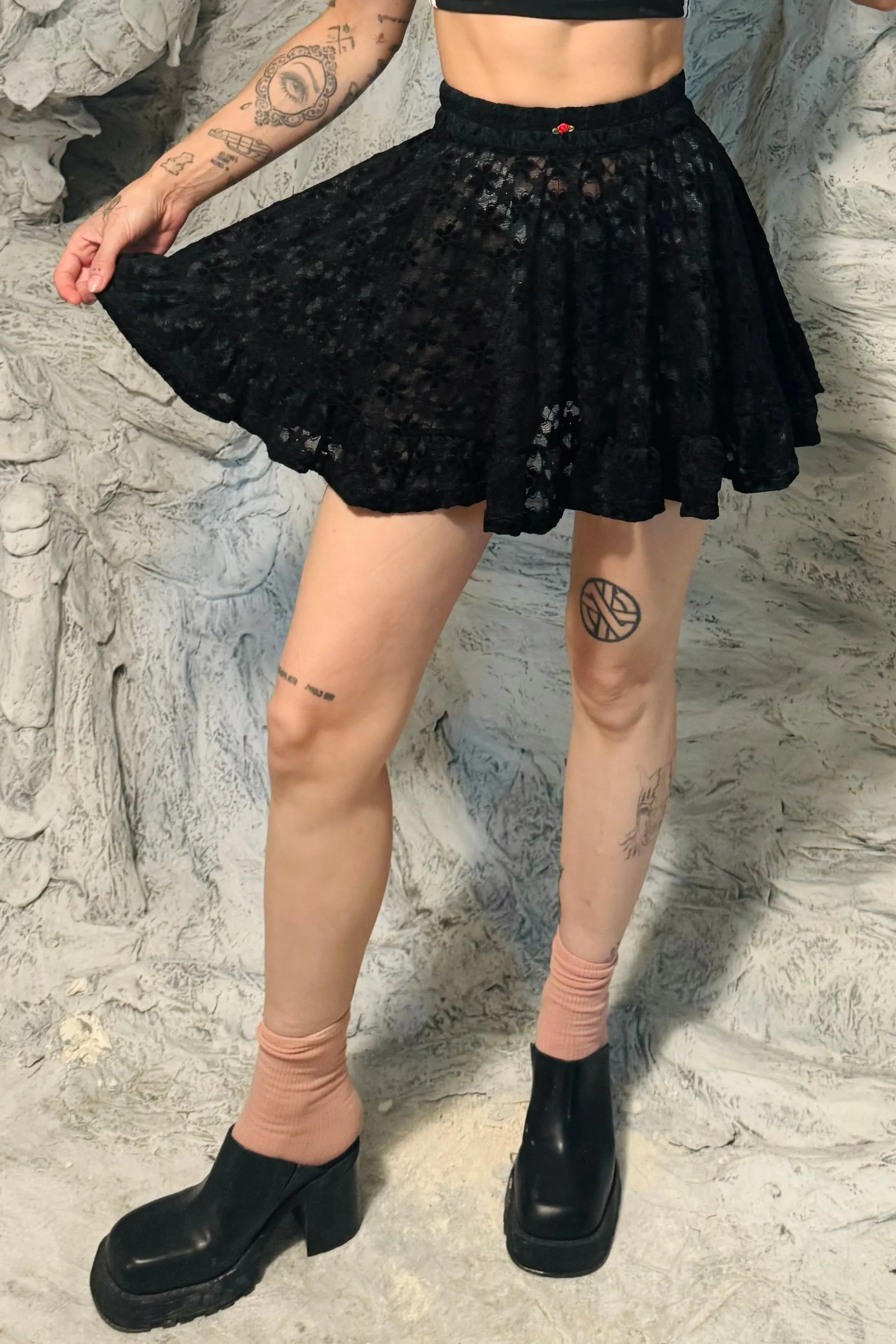 Scrap Lace Petticoat Mini Skirt sold by Fashion Brand Company product image thumbnail 2